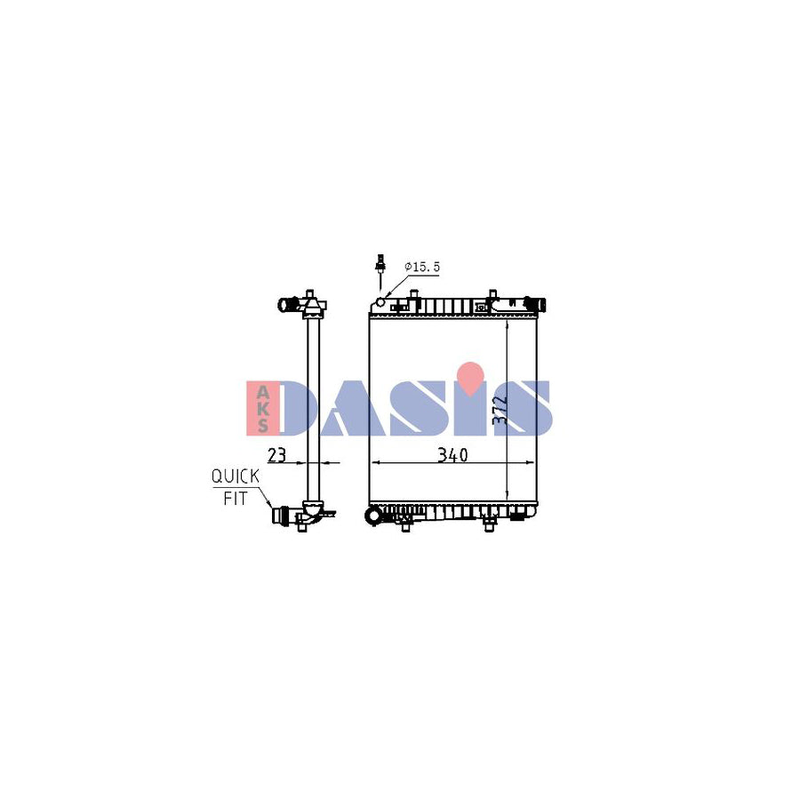 AKS Dasis 820820N Air Conditioning Evaporator for Porsche 911 Coupe (997)