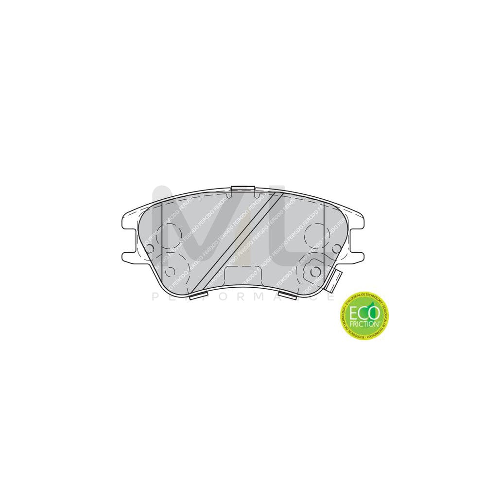 Ferodo Premier Eco Friction FDB1950 Brake Pad Set for Hyundai Amica / Atoz (Mx) With Acoustic Wear Warning, With Brake Caliper Screws, With Accessories
