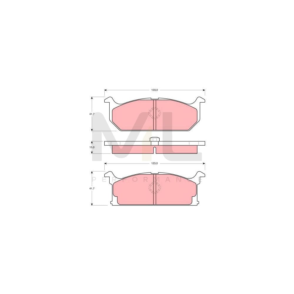 TRW Gdb382 Brake Pad Set Not Prepared For Wear Indicator