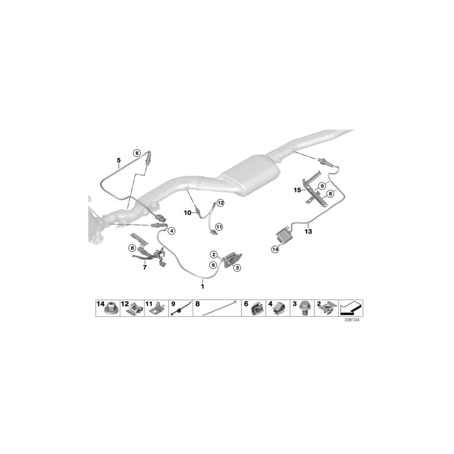 Genuine BMW 13628570041 F02 F10 F07 Bracket, Nox / Sensor Pm Cable (Inc. 520dX, 520d & 530dX)