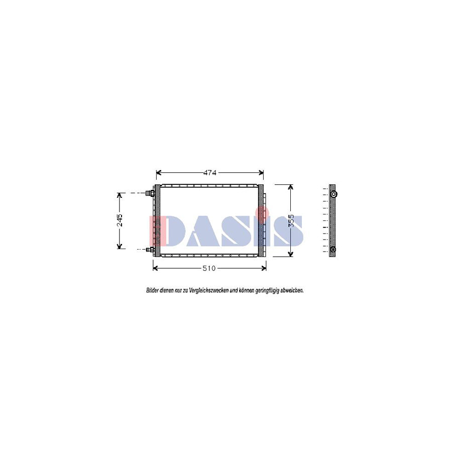 AKS Dasis 322060N Air Conditioning Condenser for Suzuki Vitara