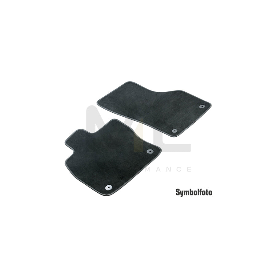 WALSER 80599 Floor mat set for OPEL COMBO Textile, Front, Quantity: 2, Black