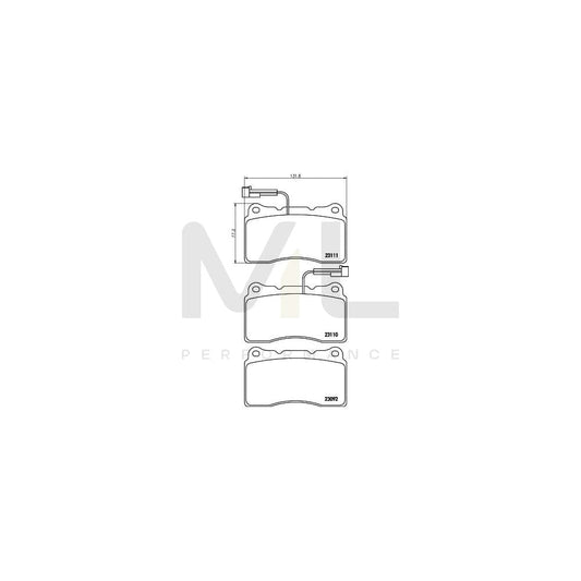 Hella 8DB 355 018-361 Brake Pad Set With Integrated Wear Warning Contact | ML Performance Car Parts
