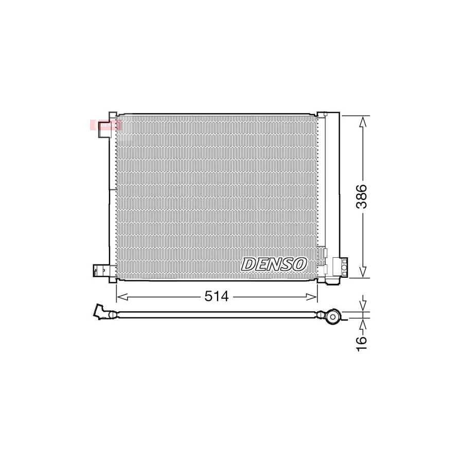 DENSO DCN46022 Air Conditioning Condenser for Nissan Micra IV Hatchback (K13)