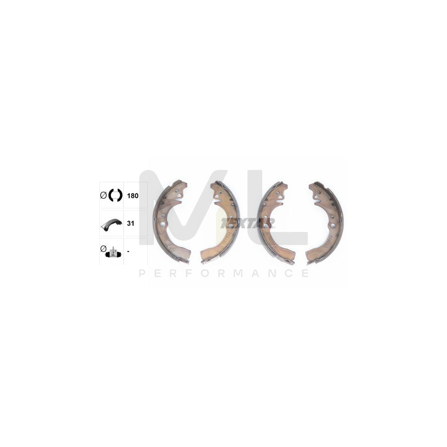TEXTAR 91057500 Brake Shoe Set without handbrake lever