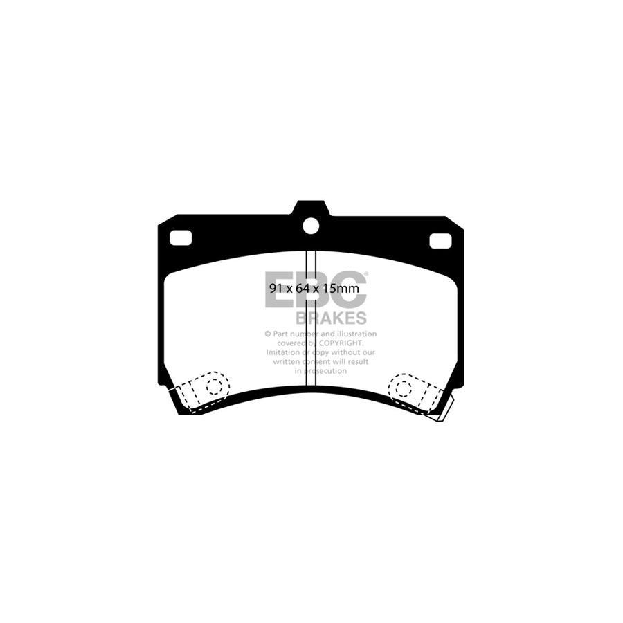 EBC PD03KF687 Mazda 121 Yellowstuff Front Brake Pad & Plain Disc Kit 2 | ML Performance UK Car Parts