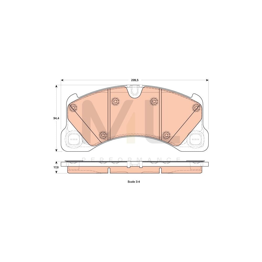 TRW Gdb1914 Brake Pad Set Prepared For Wear Indicator