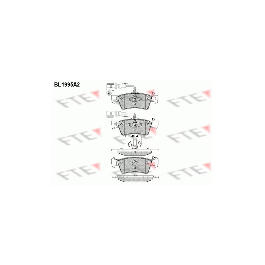FTE Bl1995A2 Brake Pad Set for VW Touareg I (7La, 7L6, 7L7)
