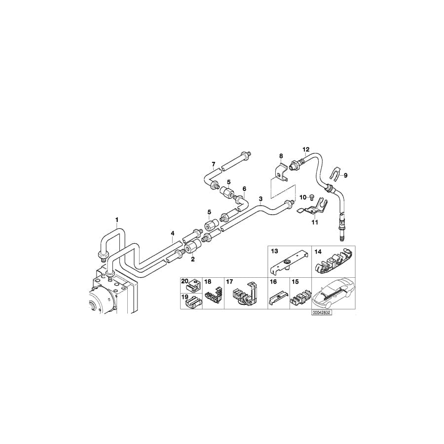 Genuine BMW 34326754949 E46 Pipe M12/M12-1777mm (Inc. 316i 1.9)