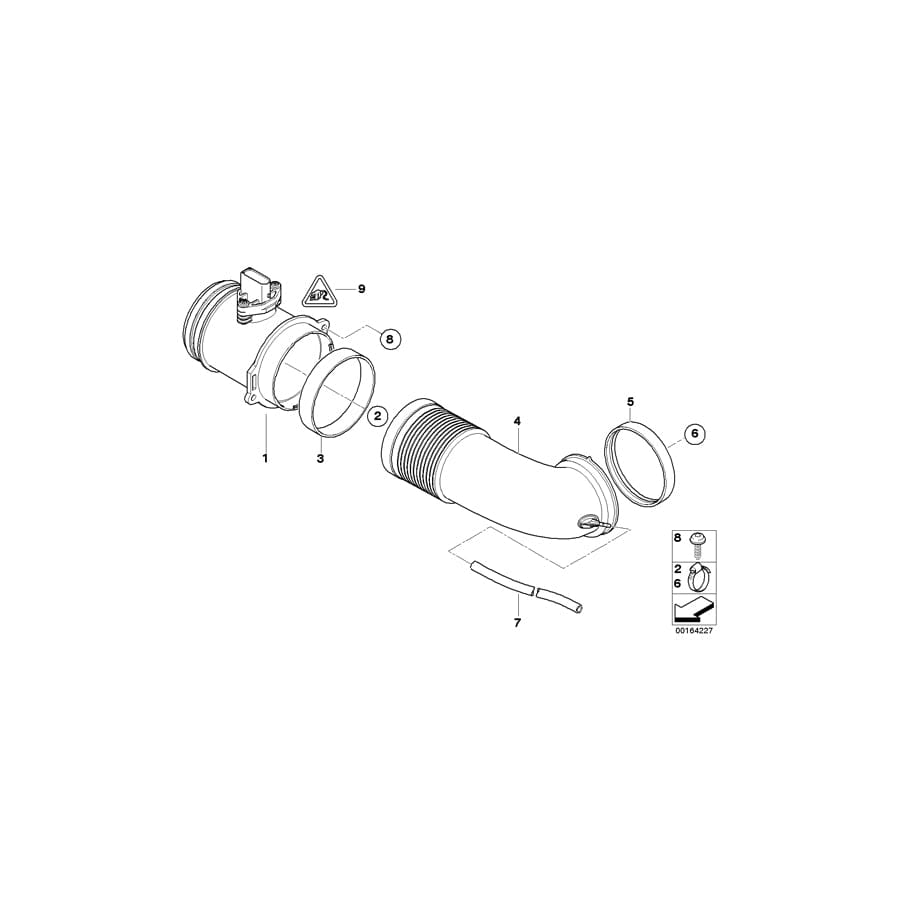 Genuine BMW 13627501554 E65 E66 Hot-Film Air Mass Meter (Inc. 735Li, 745Li & 745i)
