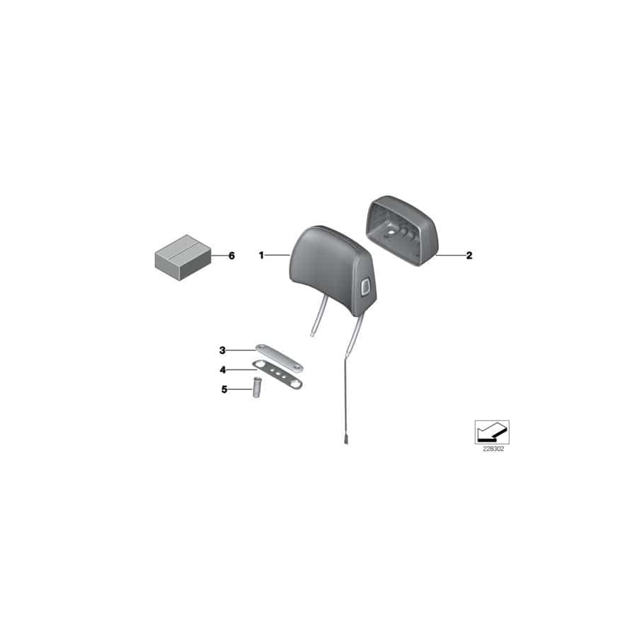 Genuine BMW 52109177008 F02 F03 Headrest Comfort, Leather SATTELBRAUN (Inc. 740LiX, Hybrid 7L & 750LdX)