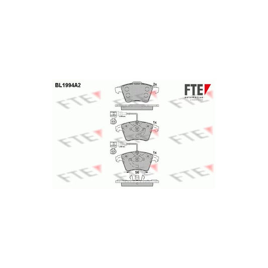 FTE Bl1994A2 Brake Pad Set for VW Touareg I (7La, 7L6, 7L7)
