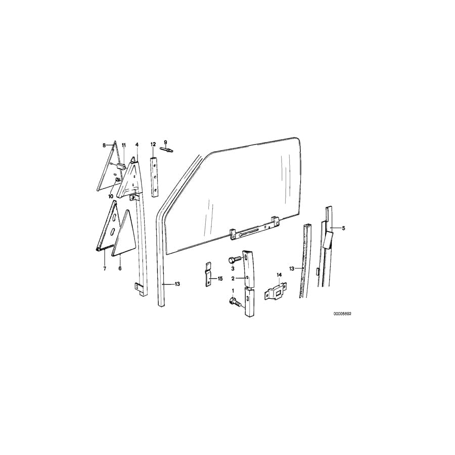 Genuine BMW 51321823946 E21 Guide Rail Rear Right (Inc. 320i, 318i & 315)