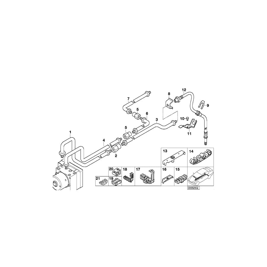 Genuine BMW 34326754853 E46 Pipe M10/M12-1842mm (Inc. 330xi)