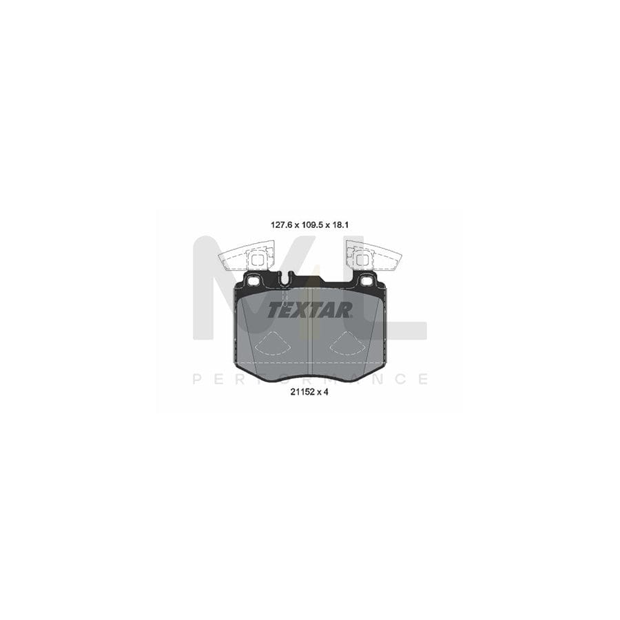 TEXTAR 2115201 Brake pad set suitable for MERCEDES-BENZ GLC prepared for wear indicator, with counterweights