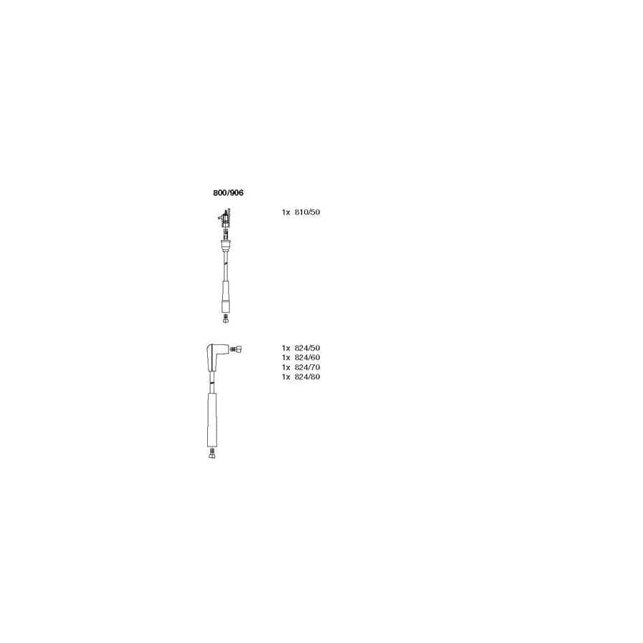 Bremi 800/906 Ignition Cable Kit for Ford Orion Mk2 (Aff)
