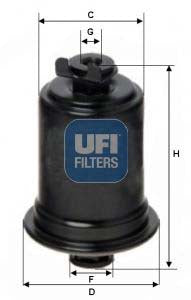 UFI 31.690.00 Fuel Filter For Mitsubishi L 400