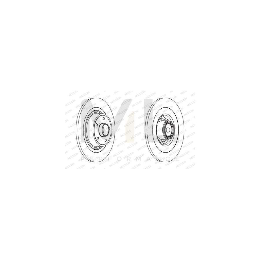 Ferodo Premier DDF1655-1 Brake Disc Solid, With Abs Sensor Ring