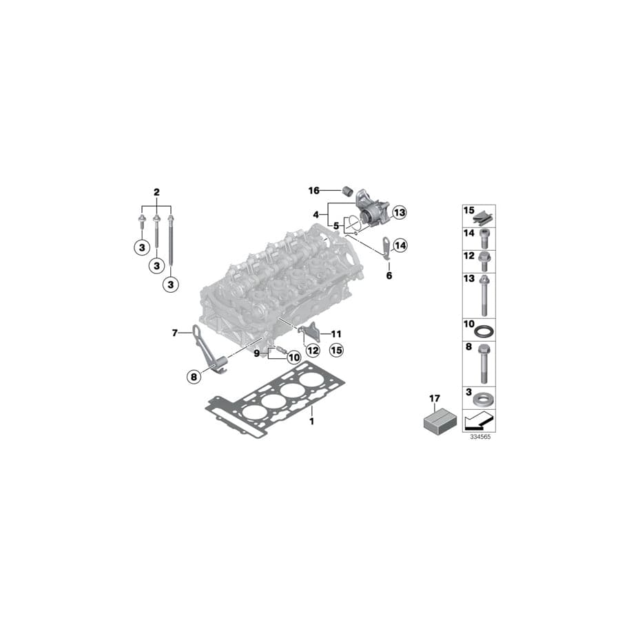Genuine BMW 11627641013 F21 F30 F31 Mounting Clip (Inc. 116i, 114i & 118i)