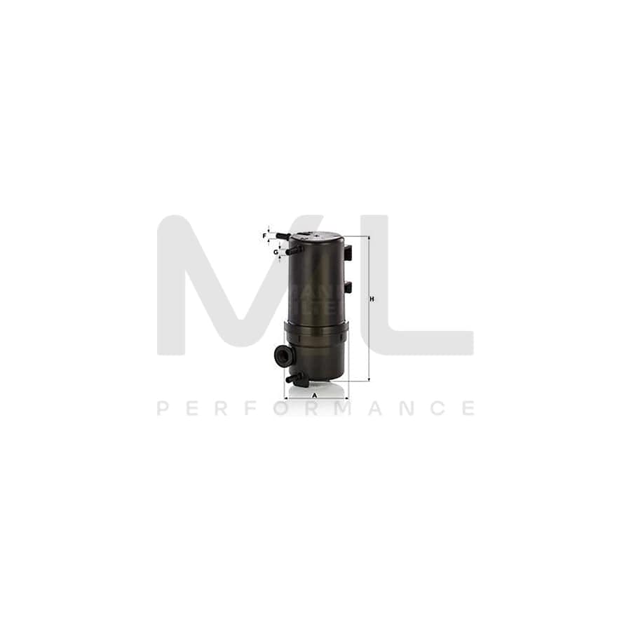 MANN-FILTER WK 10 046 z Fuel filter for VW AMAROK In-Line Filter, with seal