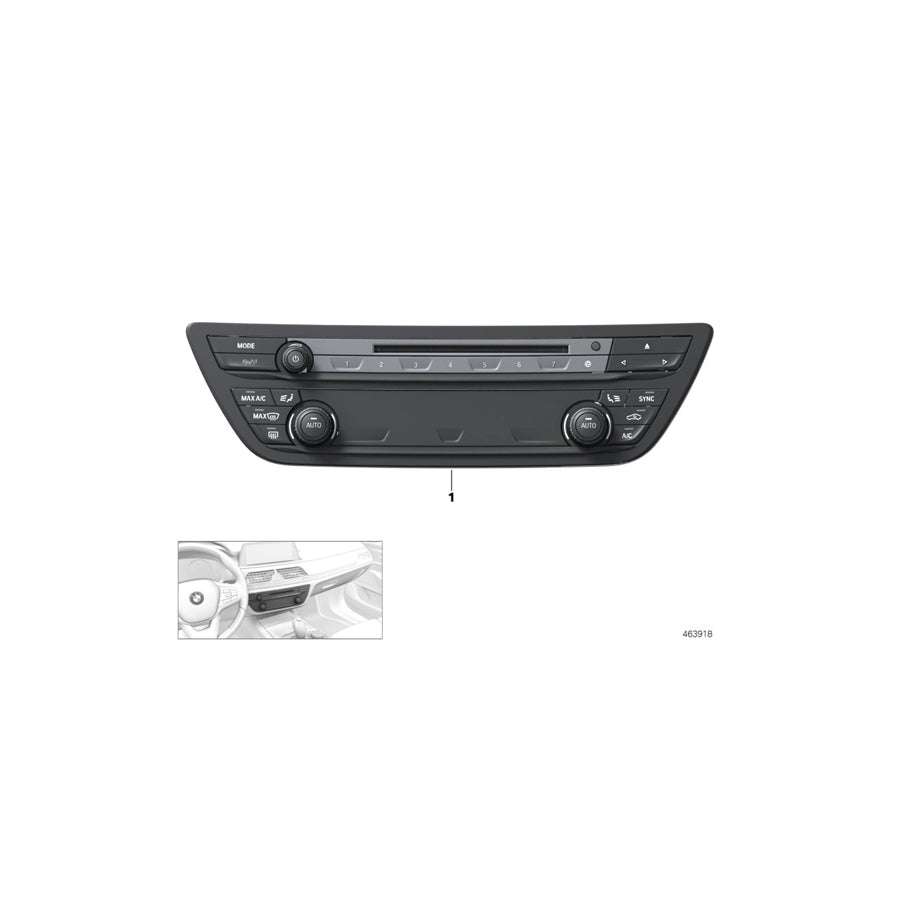 Genuine BMW 61316993478 G11 G12 Rep. Kit For Radio/Climate Cont. Panel (Inc. 740Le, 740LeX & 750dX)