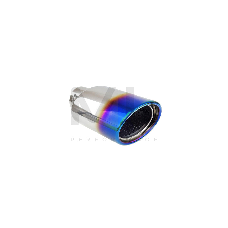 AMiO MT 023BLC 02356 Exhaust tip 120 mm, Blue, oval, straight, Stainless Steel, 180mm, 58mm