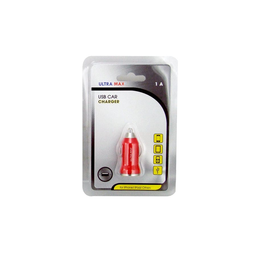 Ultramax Adaptor Car USB 1A Red (Blister of 1)