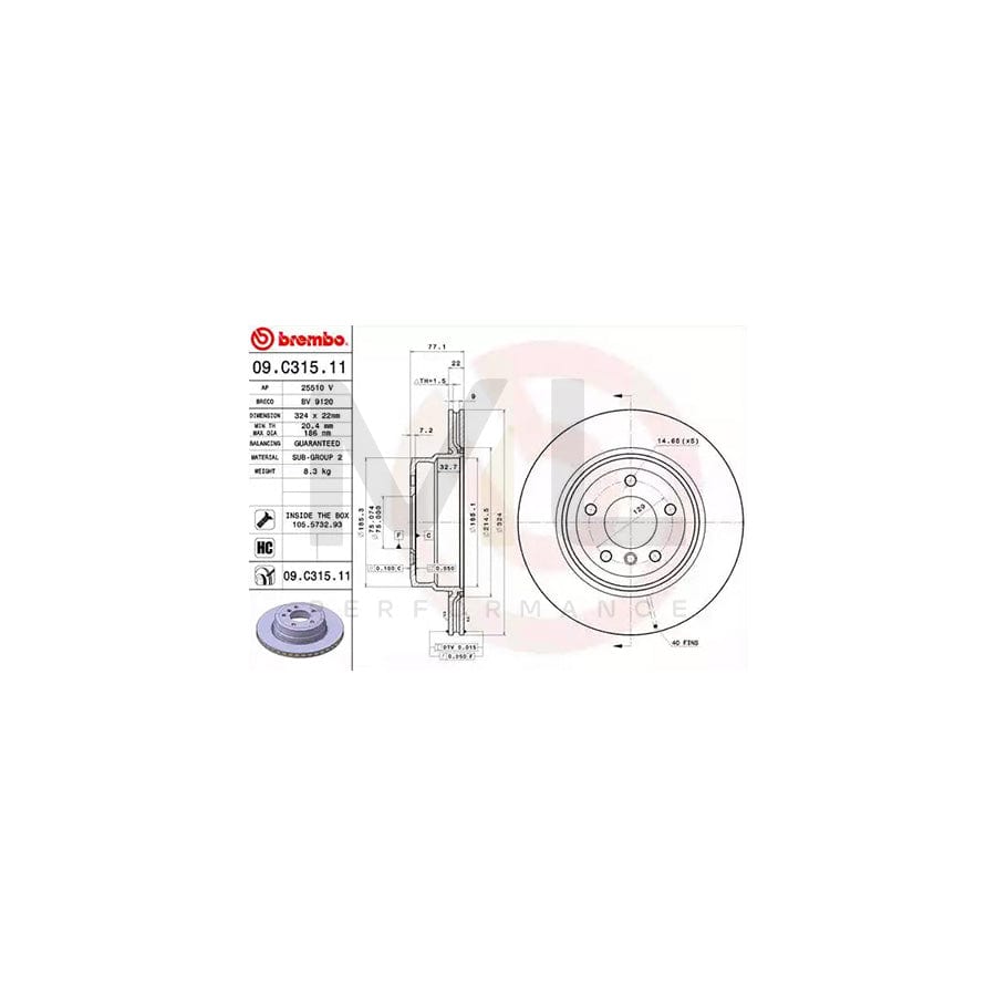 brembo-coated-disc-line-09-c315-11-brake-disc-for-bmw-1-series-internally-vented-coated-high-carbon-with-bolts-screws