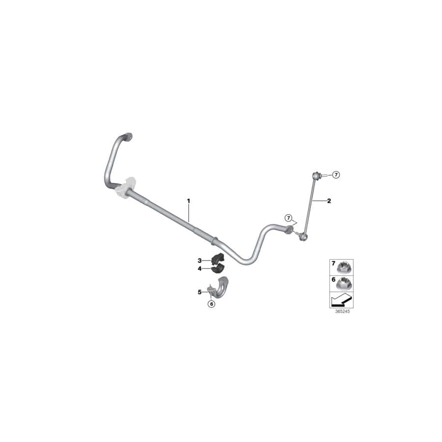 Genuine BMW 31358011850 F82 F83 Stabilizer, Front (Inc. M3 & M4)