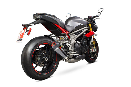 Scorpion RTR84SECEO Triumph Speed Triple 1050 R Serket Taper Slip-On - Carbon Fibre Sleeve | ML Performance UK UK