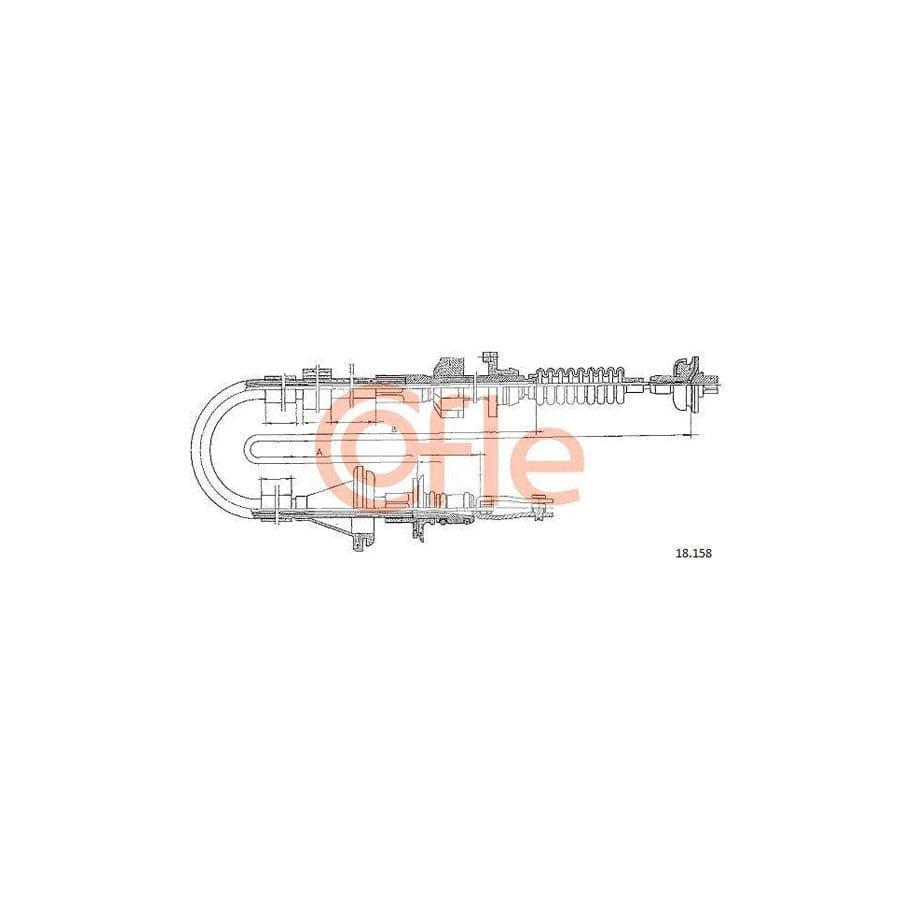 Cofle 17.5038 Hand Brake Cable for Suzuki Baleno