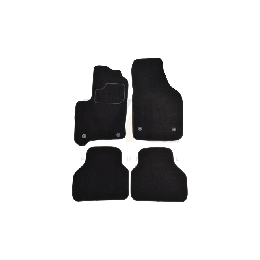 CUSTOPOL Tailored OPL185C Floor mat set for OPEL Meriva A (X03) Textile, Front and Rear, Quantity: 4, Black