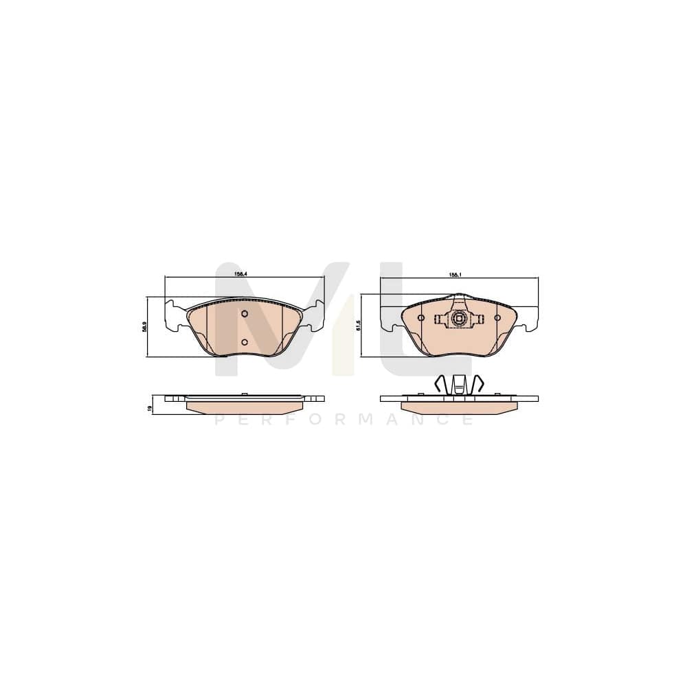 TRW Gdb2067 Brake Pad Set For Fiat Strada Pickup (278) Not Prepared For Wear Indicator