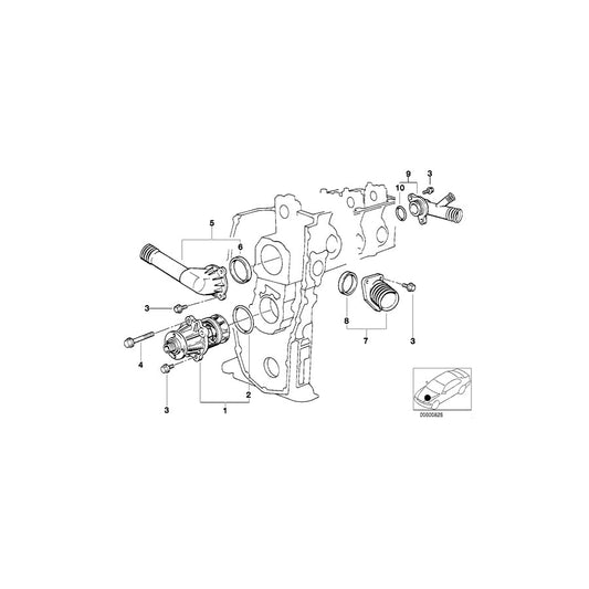 Genuine BMW 11531437149 E34 E36 E46 Axial Gasket (Inc. 316g, Z3 1.9 & 318i)