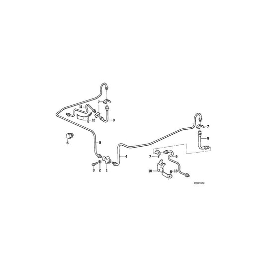 Genuine BMW 34301165382 E46 E63 E64 Brake Pipe Bracket (Inc. X3 2.5i)