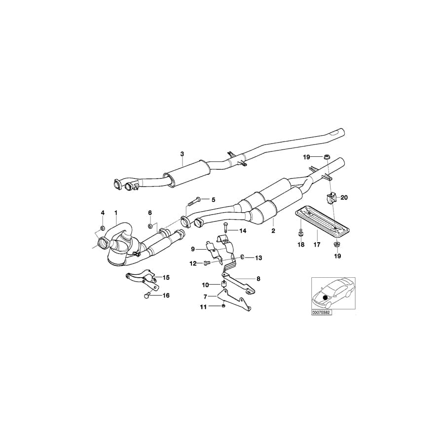Genuine BMW 18317785961 E39 Exch Catalytic Converter Close To Engine EU3 (Inc. 525d & 530d)