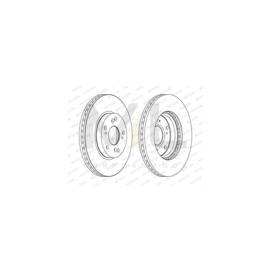Ferodo Premier DDF1557C Brake Disc for Honda Accord Vented, Coated, With Bolts/Screws  - Pair