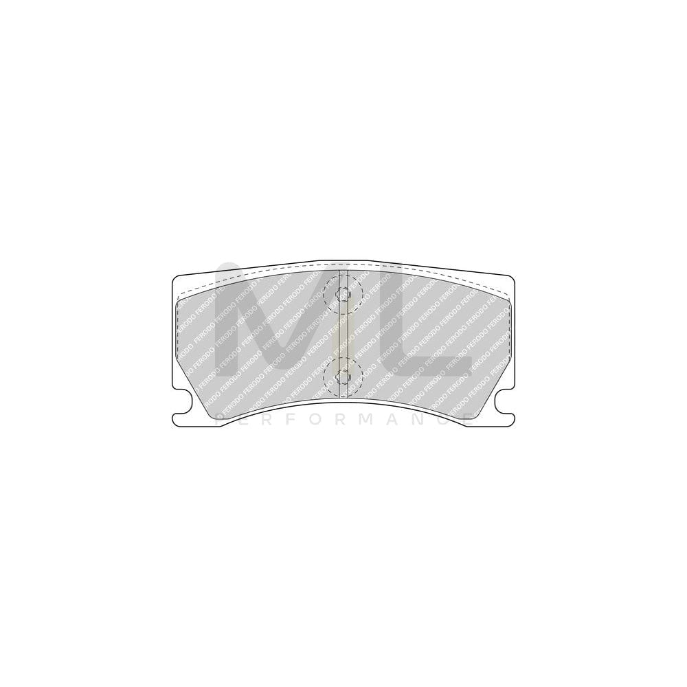 Ferodo FDB5021 Brake Pad Set Not Prepared for Wear Indicator, Without Accessories