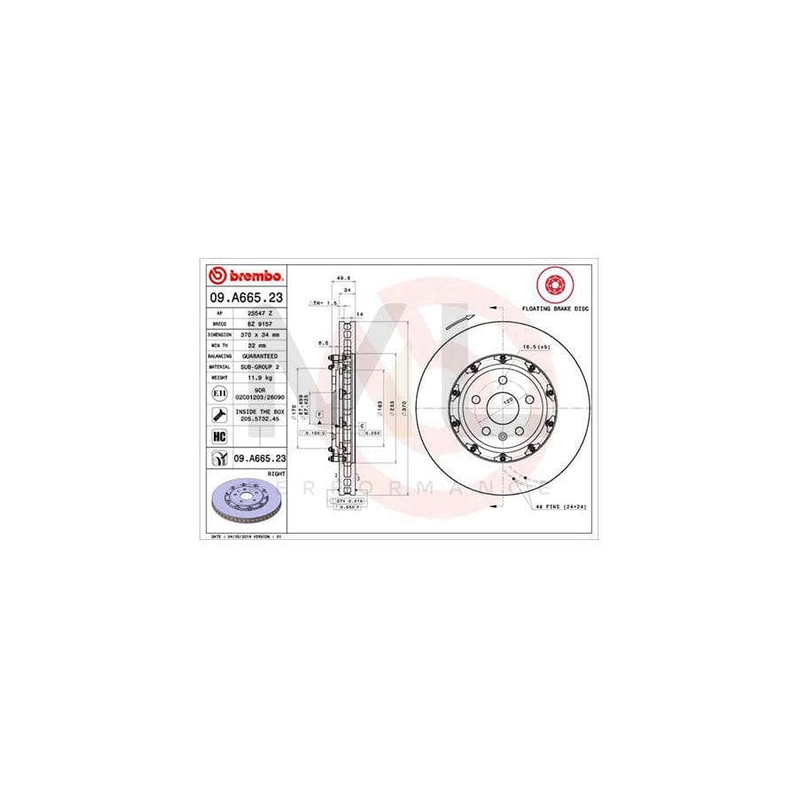 brembo-09-a665-23-brake-disc-internally-vented-coated-high-carbon-with-bolts-screws