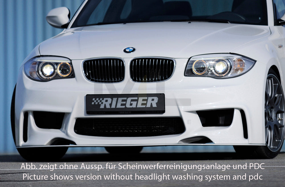Rieger 00035032 BMW 1 Series E81 E82 E87 E88 Front Bumper 4 | ML Performance UK Car Parts