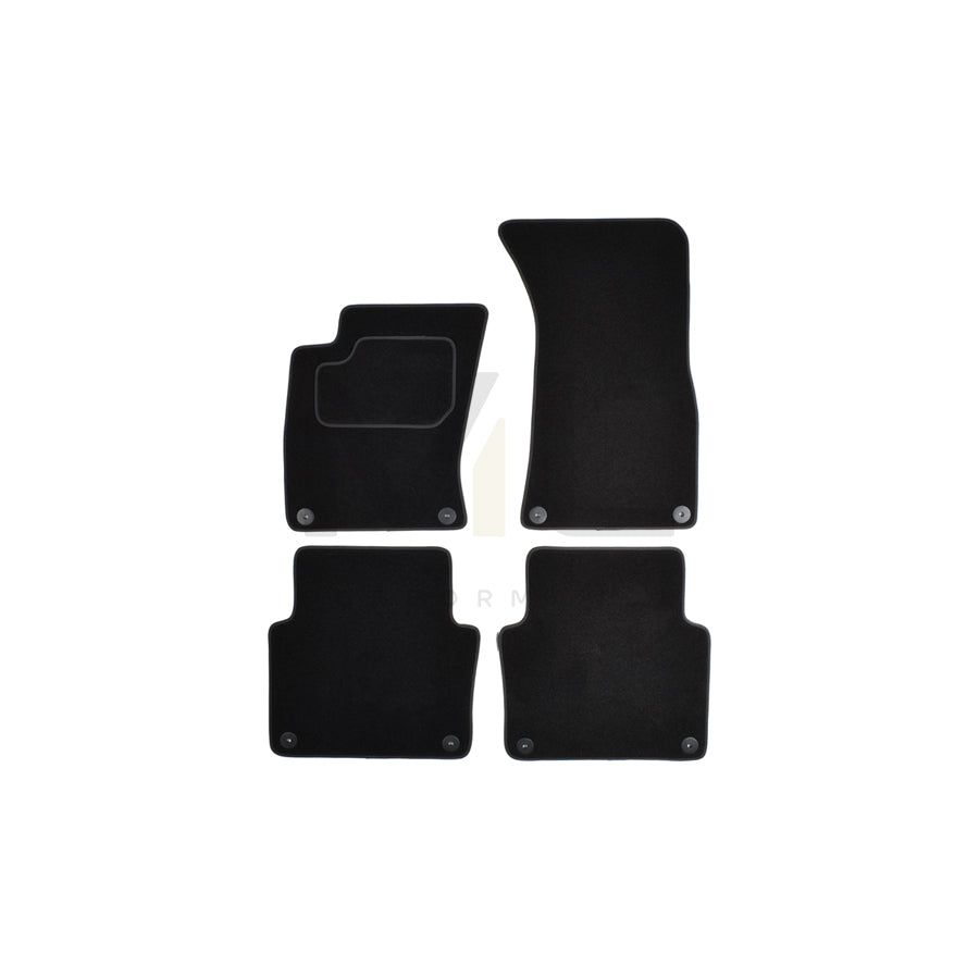 CUSTOPOL Tailored AUD205C Floor mat set for AUDI A8 D3 (4E2, 4E8) Textile, Front and Rear, Quantity: 4, Black