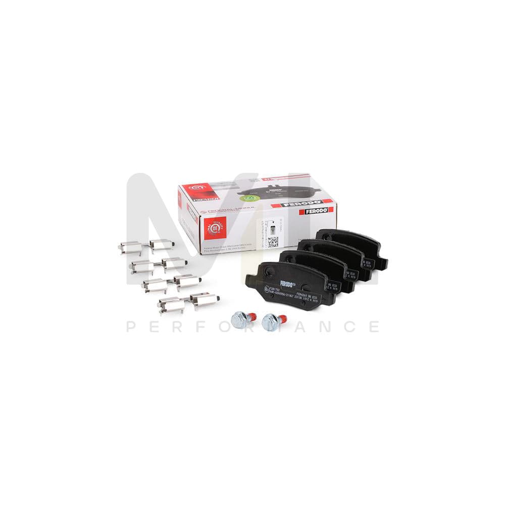 Ferodo Premier Eco Friction FDB1782 Brake Pad Set Not Prepared for Wear Indicator, With Brake Caliper Screws, With Accessories