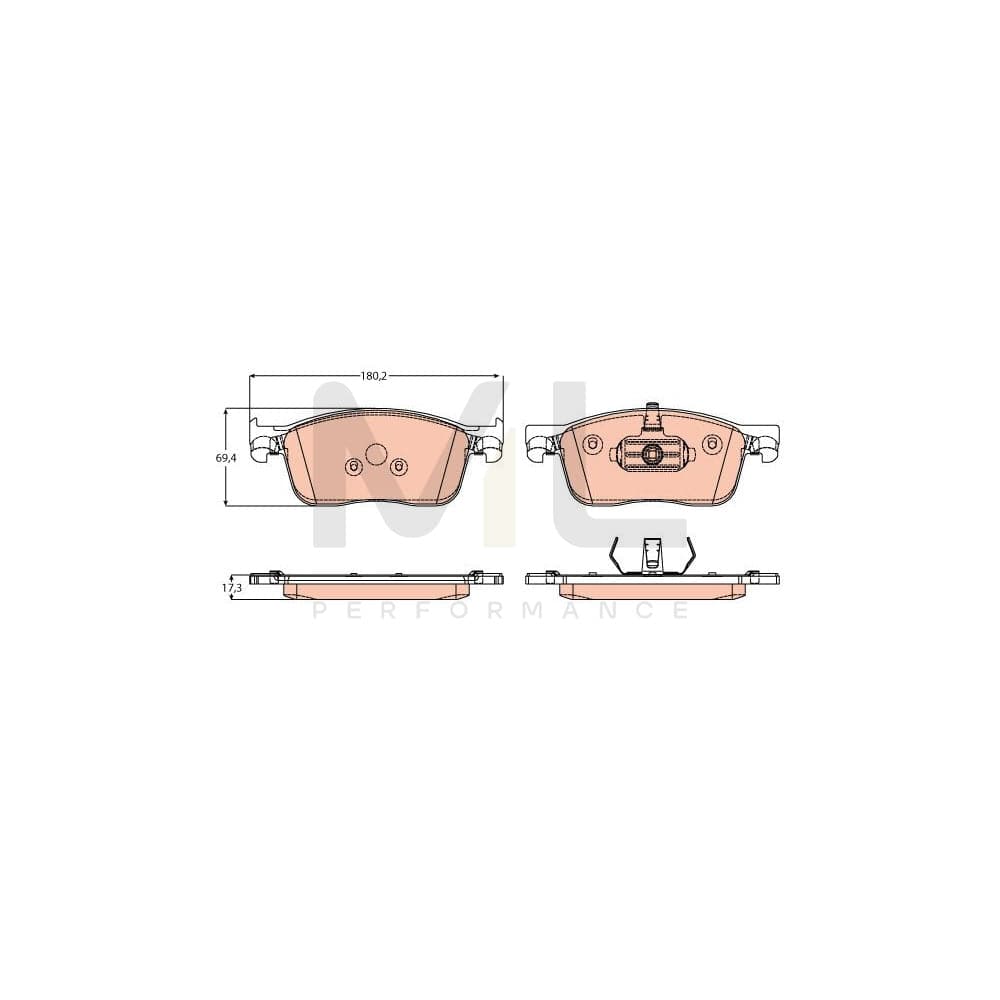 TRW Gdb2169 Brake Pad Set Not Prepared For Wear Indicator