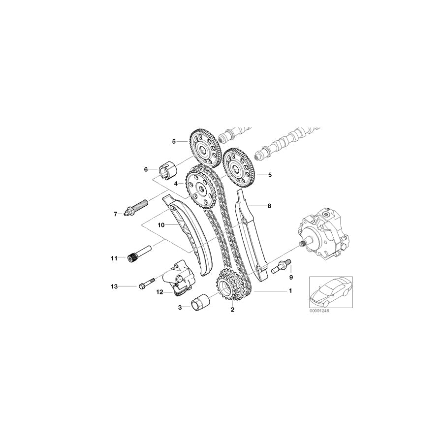 Genuine BMW 11317787278 E65 E60 E53 Camshaft Sprocket (Inc. 530d, 730d & 330Cd)