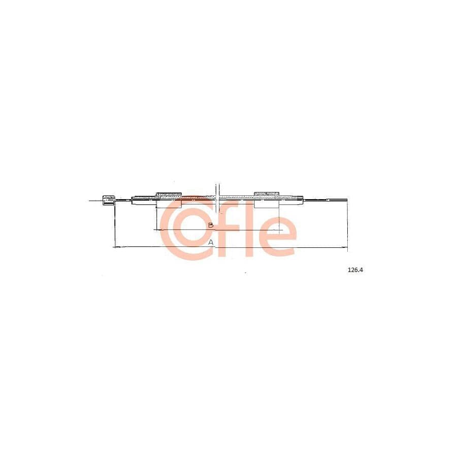 Cofle 126.4 Bonnet Cable for Fiat 500 Saloon