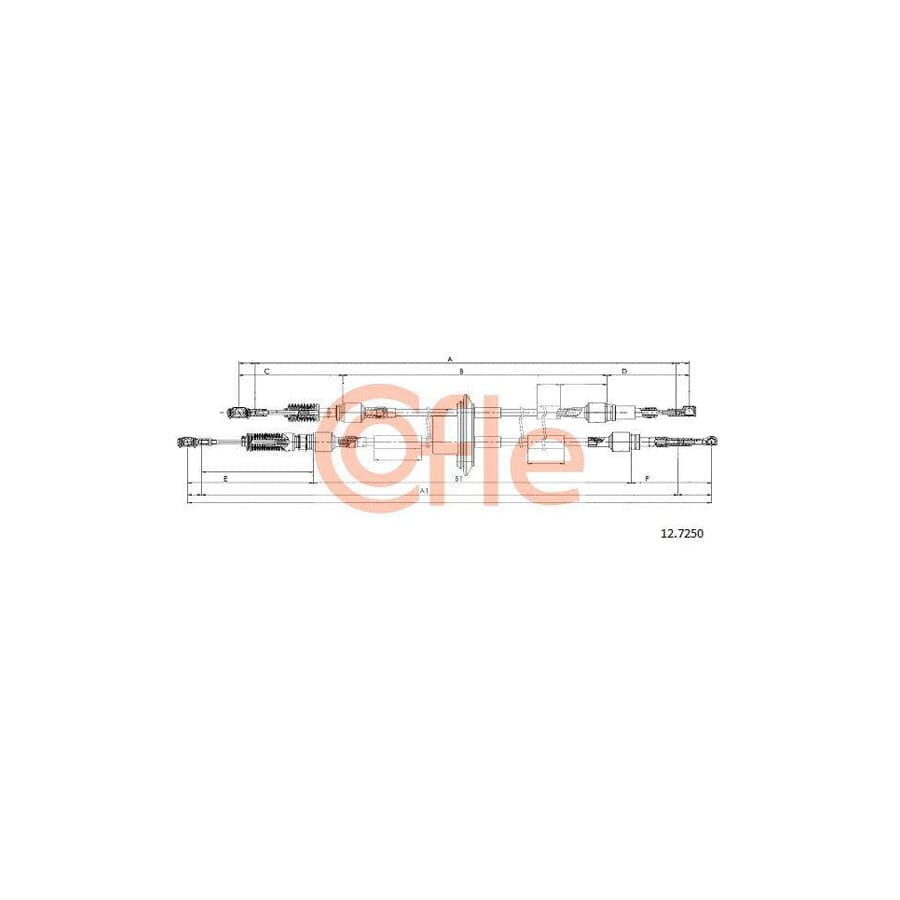 Cofle 12.7250 Cable, Manual Transmission