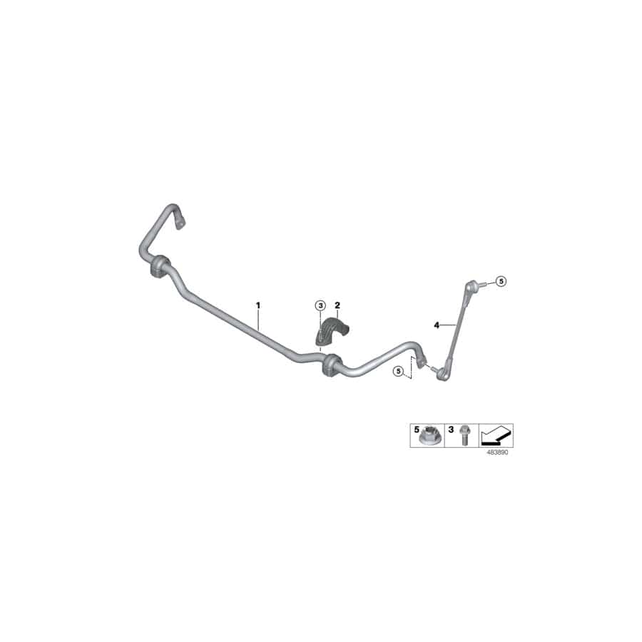 Genuine BMW 31356886035 G01 G02 Swing Support, Front, Left (Inc. X3)