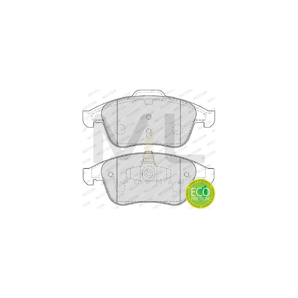Ferodo Premier Eco Friction FDB4068 Brake Pad Set Not Prepared for Wear Indicator, With Piston Clip, Without Accessories