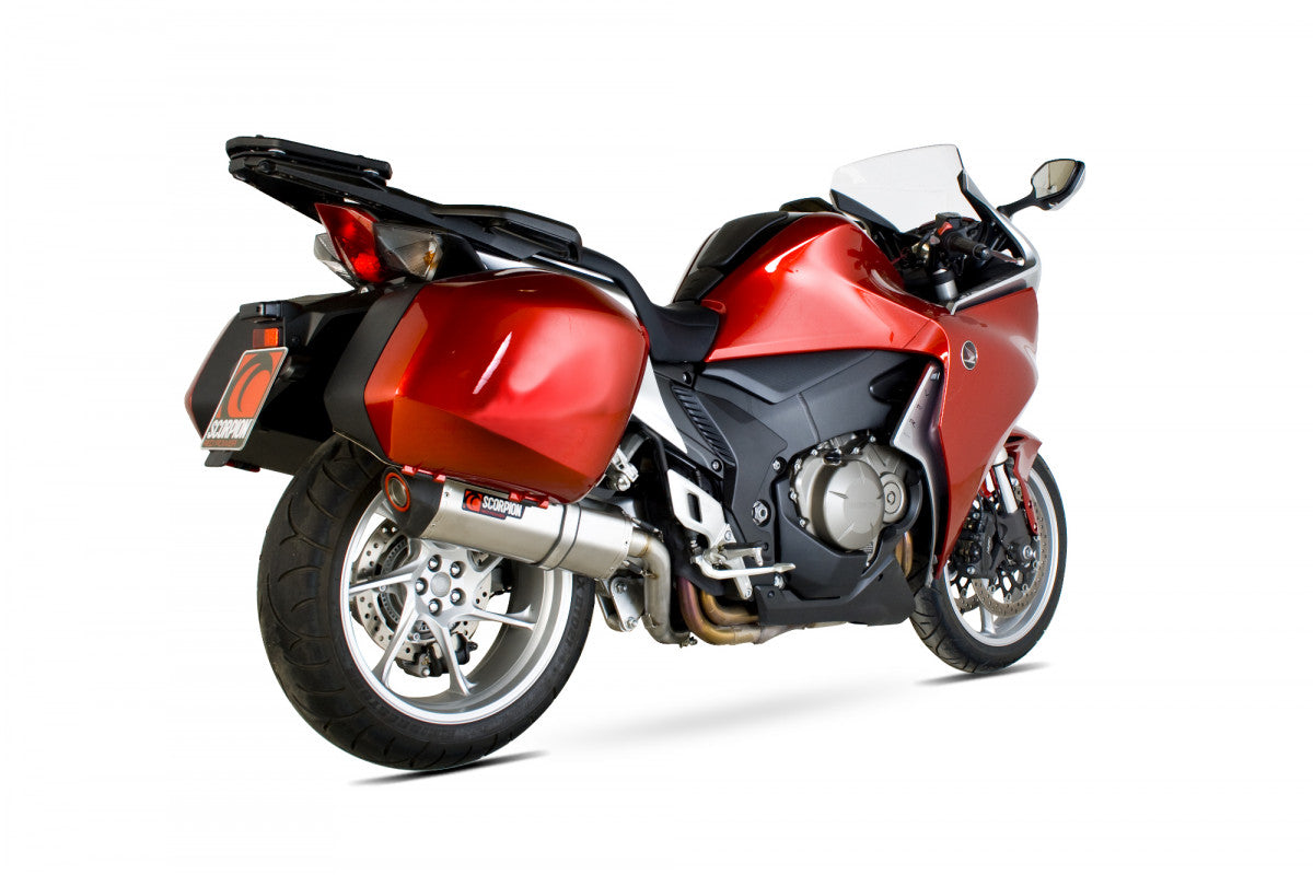Scorpion RHA105SEO Honda VFR1200 Serket Parallel Slip-On - Brushed Stainless Steel Sleeve | ML Performance UK UK