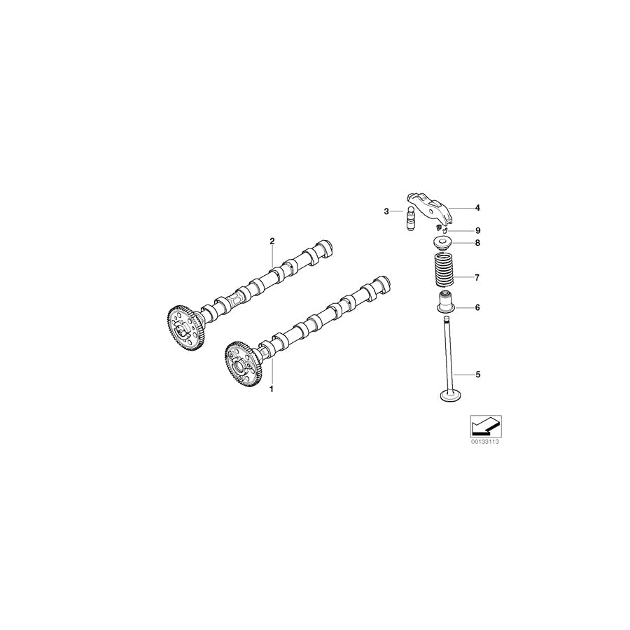 Genuine BMW 11317790596 E87 E61 E90 Camshaft Exhaust (Inc. 120d, 320d & 118d)